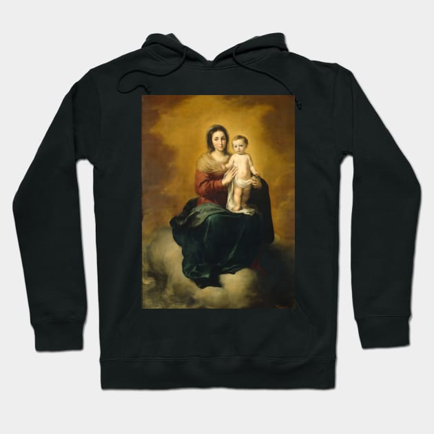 Virgin and Child - Murillo Hoodie by Brasilia Catholic